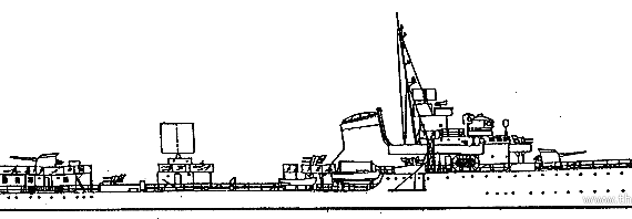 Эсминец СССР Lovkiy [Destroyer] - чертежи, габариты, рисунки